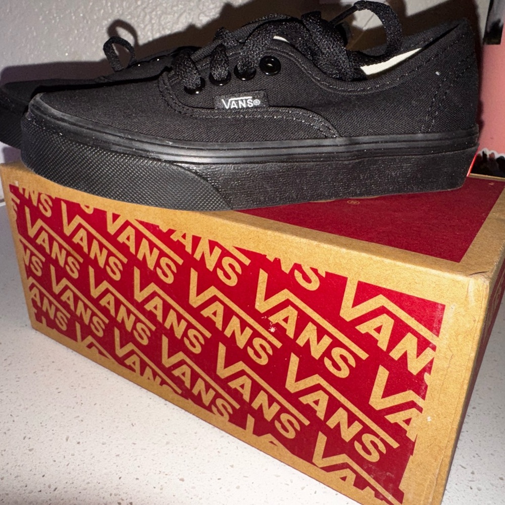 Vans Black Canvas Low-Top Sneakers